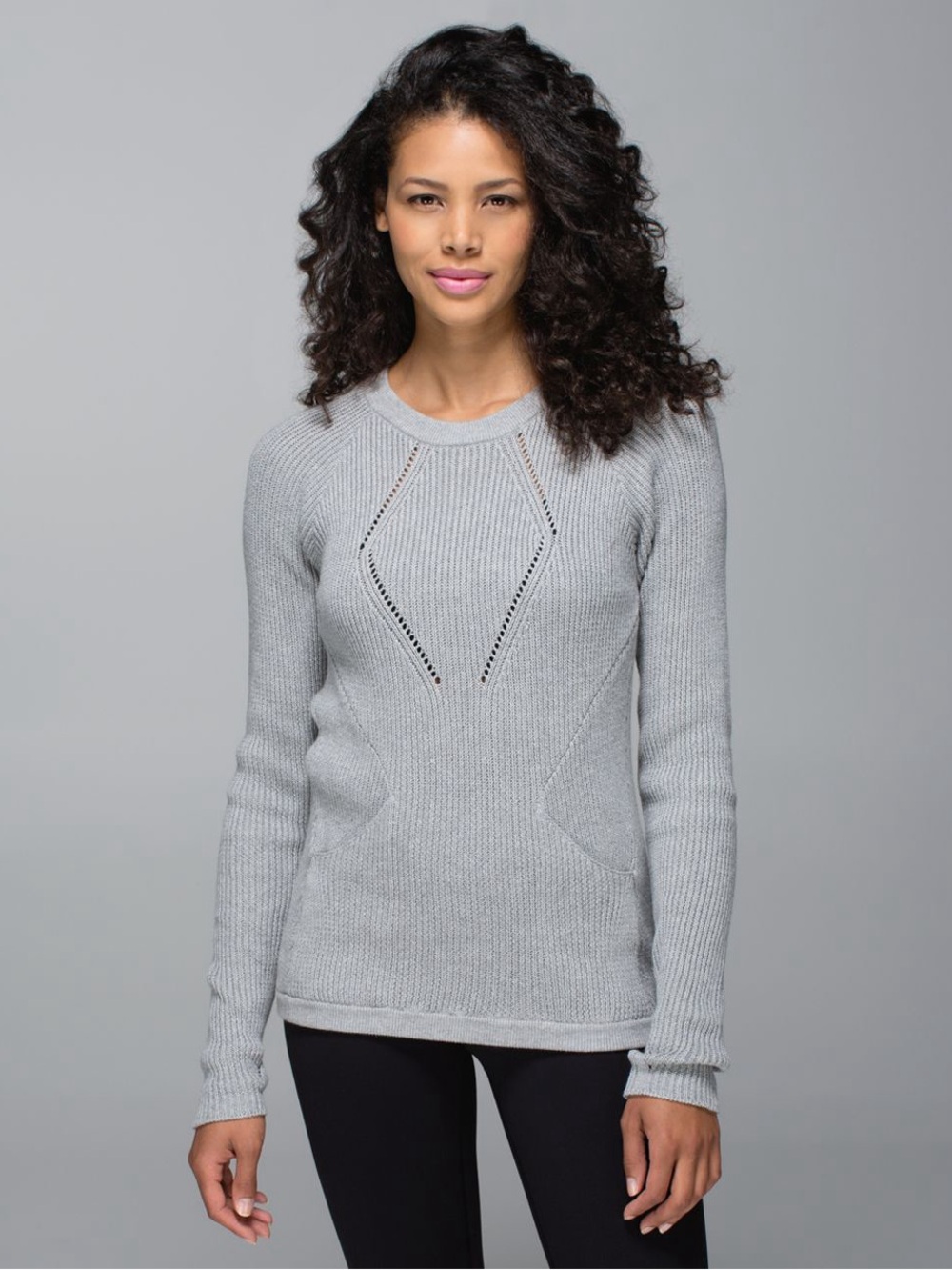 Lululemon "The Sweater The Better " Gray Knit Crew Neck Long Sleeve Sweater S